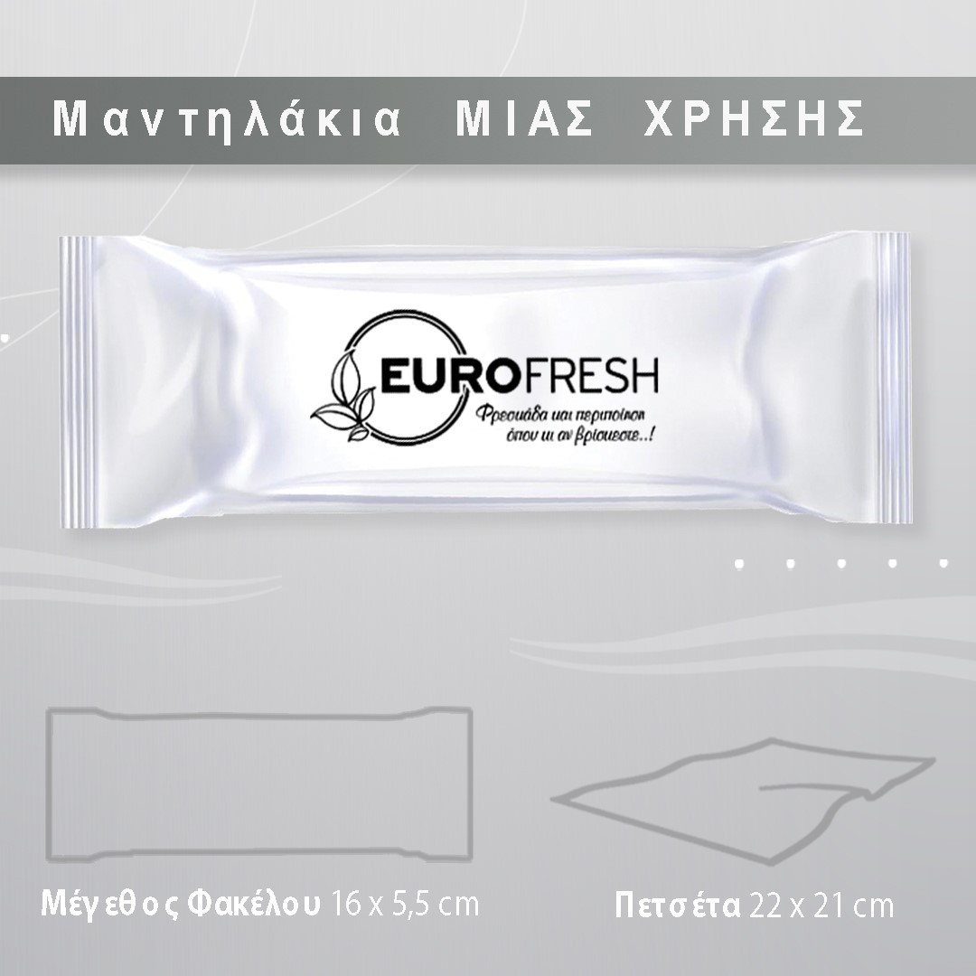 Υγρά Μαντηλάκια για Εστιατόρια Υγρά Μαντηλάκια σε διάφορα μεγέθη φακέλου